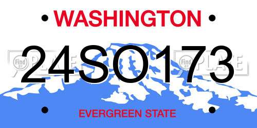 24SO173 Washington License Plate