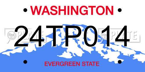24TP014 Washington License Plate