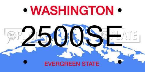 2500SE Washington License Plate