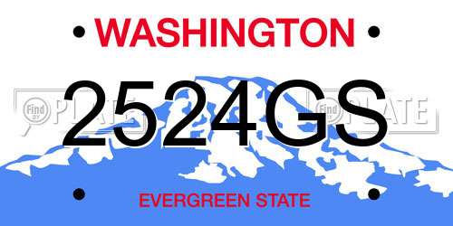 2524GS Washington License Plate