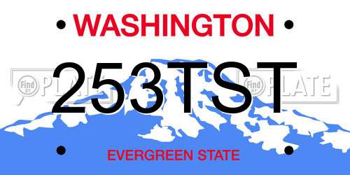 253TST Washington License Plate