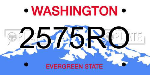 2575RO Washington License Plate