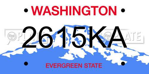 2615KA Washington License Plate