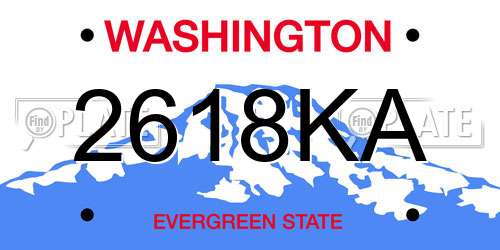 2618KA Washington License Plate