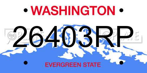 26403RP Washington License Plate