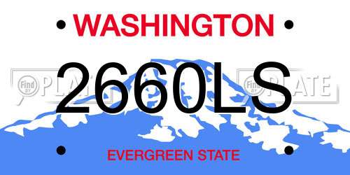 2660LS Washington License Plate