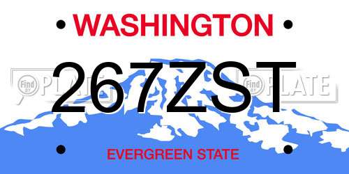 267ZST Washington License Plate