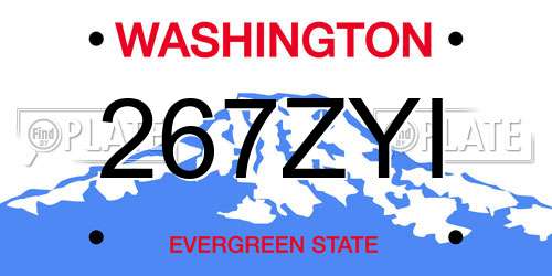 267ZYI Washington License Plate