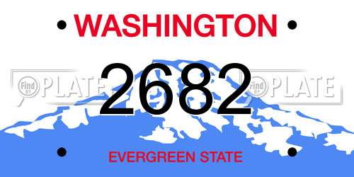 2682 Washington License Plate