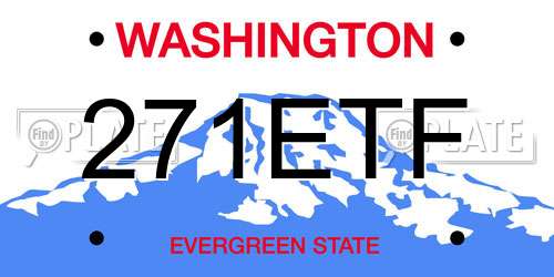 271ETF Washington License Plate