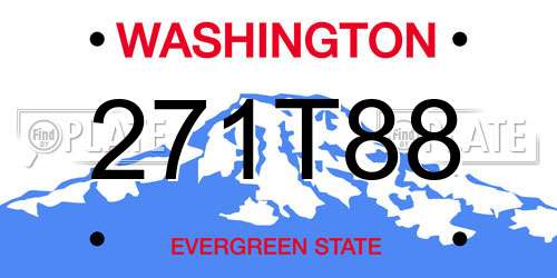 271T88 Washington License Plate