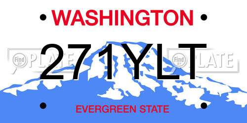 271YLT Washington License Plate