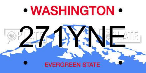 271YNE Washington License Plate