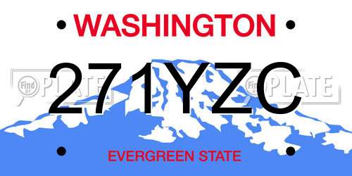 271YZC Washington License Plate
