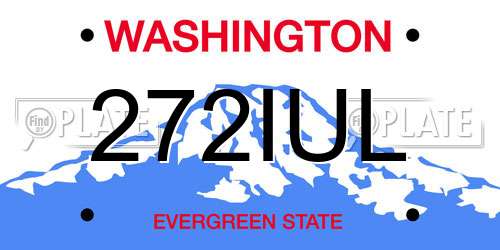 272IUL Washington License Plate