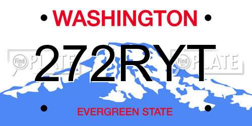 272RYT Washington License Plate