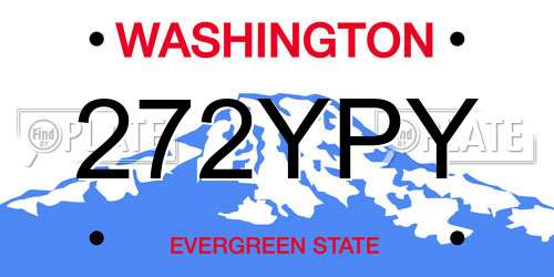 272YPY Washington License Plate