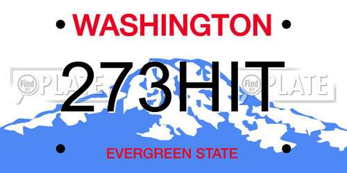 273HIT Washington License Plate