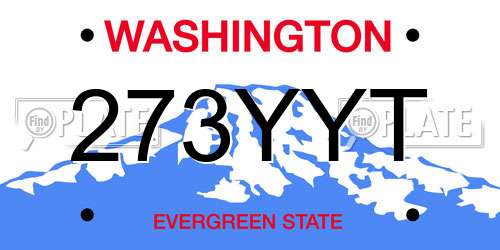273YYT Washington License Plate