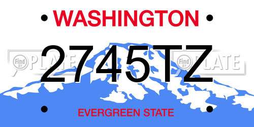 2745TZ Washington License Plate