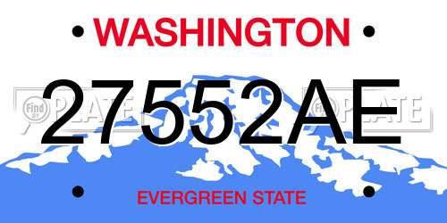 27552AE Washington License Plate