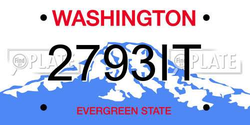 2793IT Washington License Plate