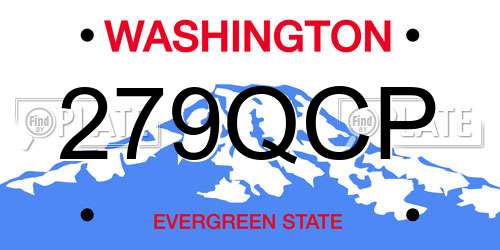 279QCP Washington License Plate