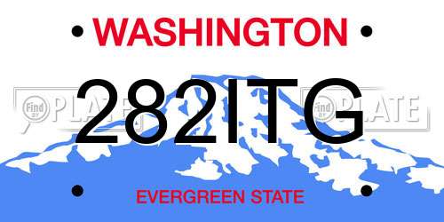 282ITG Washington License Plate