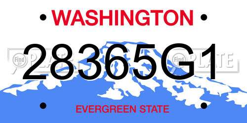 28365G1 Washington License Plate