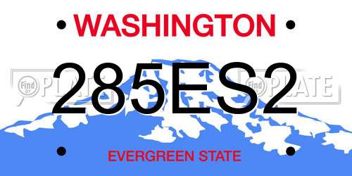 285ES2 Washington License Plate