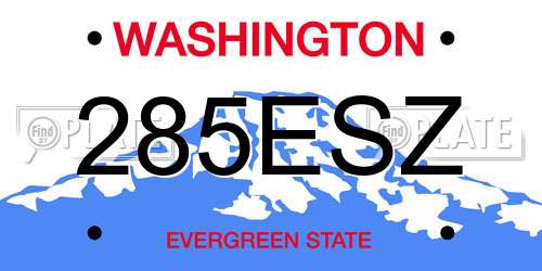 285ESZ Washington License Plate