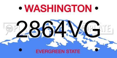2864VG Washington License Plate