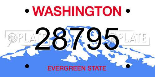 28795 Washington License Plate