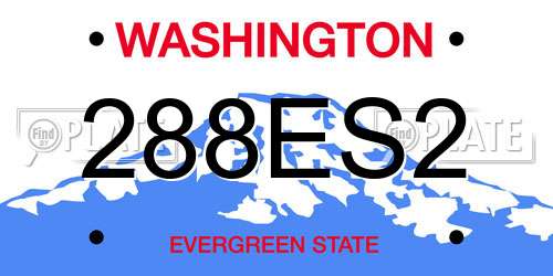 288ES2 Washington License Plate