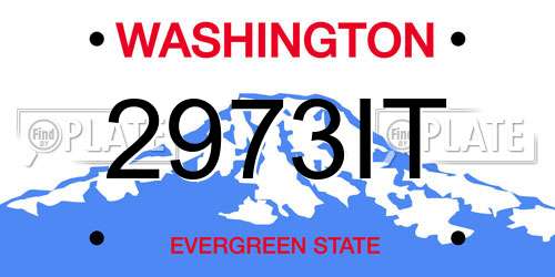 2973IT Washington License Plate