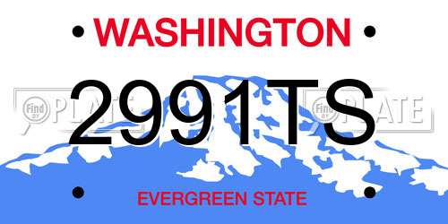 2991TS Washington License Plate