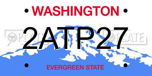 2ATP27 Washington License Plate