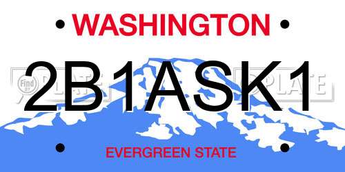 2B1ASK1 Washington License Plate
