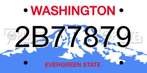 2B77879 Washington License Plate