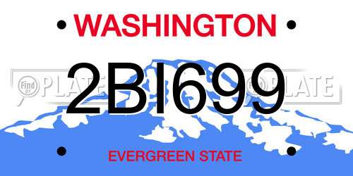 2BI699 Washington License Plate