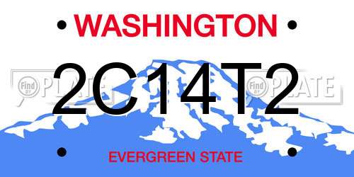 2C14T2 Washington License Plate