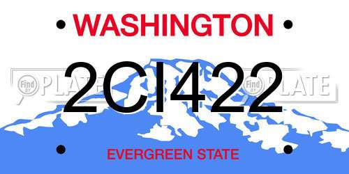2CI422 Washington License Plate