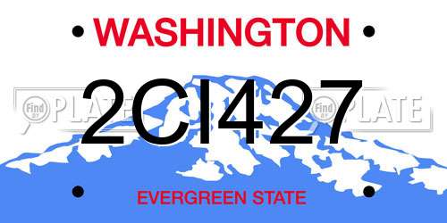 2CI427 Washington License Plate