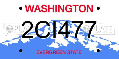 2CI477 Washington License Plate