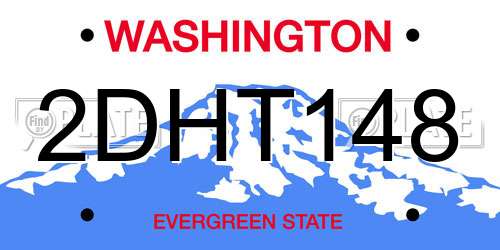 2DHT148 Washington License Plate