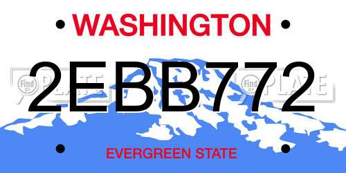 2EBB772 Washington License Plate