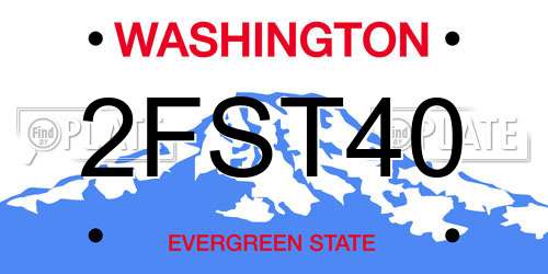 2FST40 Washington License Plate