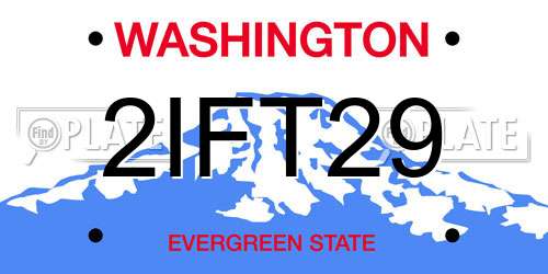 2IFT29 Washington License Plate