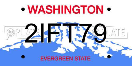 2IFT79 Washington License Plate