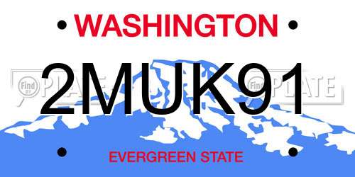 2MUK91 Washington License Plate